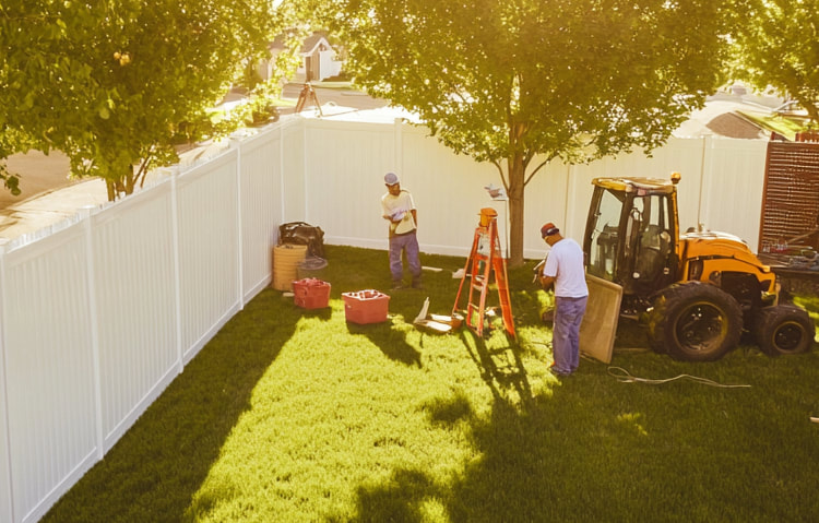 men watering the lawn grass